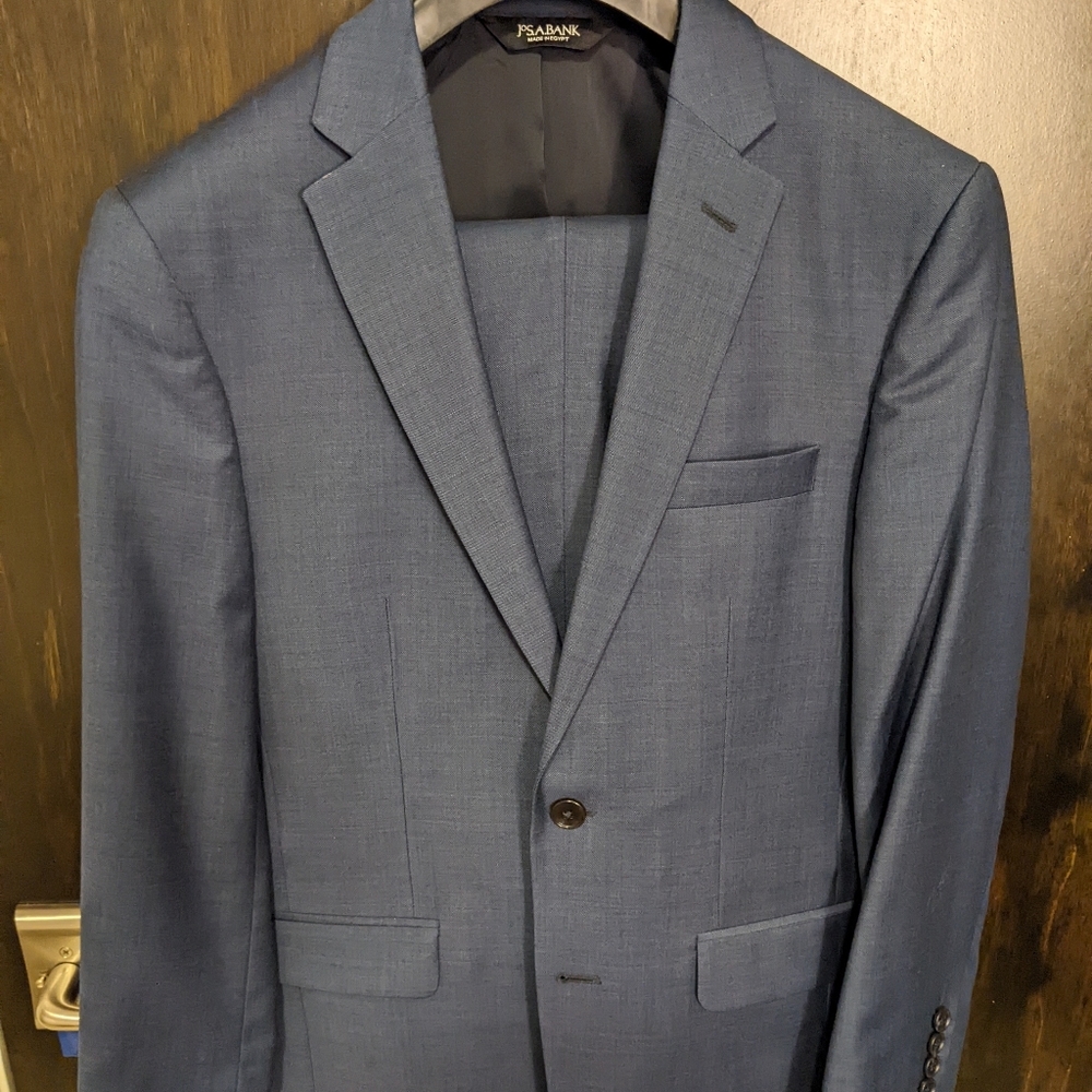 Joseph A Bank Traveller Navy Suit